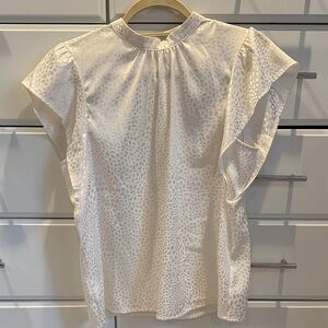 Nine West Cream Patterned Blouse